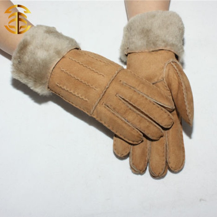 人気のある本物の羊皮の毛皮2015手袋クールハンドメイド革毛皮手袋-カシミヤ手袋、ミトン問屋・仕入れ・卸・卸売り