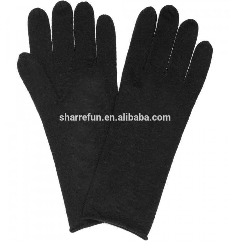 カシミヤ手袋黒-カシミヤ手袋、ミトン問屋・仕入れ・卸・卸売り