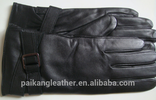 女性のための冬の革手袋、 ファッション革手袋羊革#pk- 14740-カシミヤ手袋、ミトン問屋・仕入れ・卸・卸売り