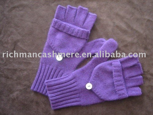 100%cashmereはミトンの手袋を編んだ-カシミヤ手袋、ミトン問屋・仕入れ・卸・卸売り