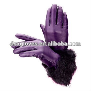 高品質のセクシーなファー付きの女性の革手袋-ウール手袋、ミトン問屋・仕入れ・卸・卸売り