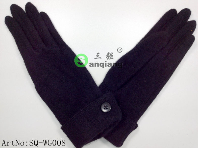 折りたたみ長いカフの熱い販売の女性の冬のカシミヤウールの手袋-ウール手袋、ミトン問屋・仕入れ・卸・卸売り