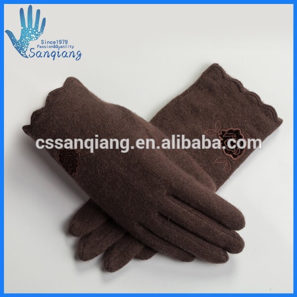 中国カスタムウール/アンゴラ/冬暖かい手袋女性のアクリル-ウール手袋、ミトン問屋・仕入れ・卸・卸売り
