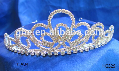 王室のページェントの王冠ティアラの結婚式真珠のティアラティアラ王冠女性のための子供のためのプラスチック製の歯冠-ティアラ問屋・仕入れ・卸・卸売り