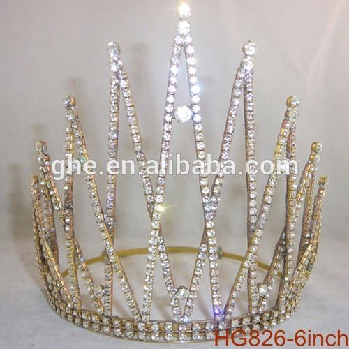 真珠美人コンテストのクラウン・ティアラウェディングティアララインストーン王冠カスタマイズされたプラスチック製の王冠-ティアラ問屋・仕入れ・卸・卸売り