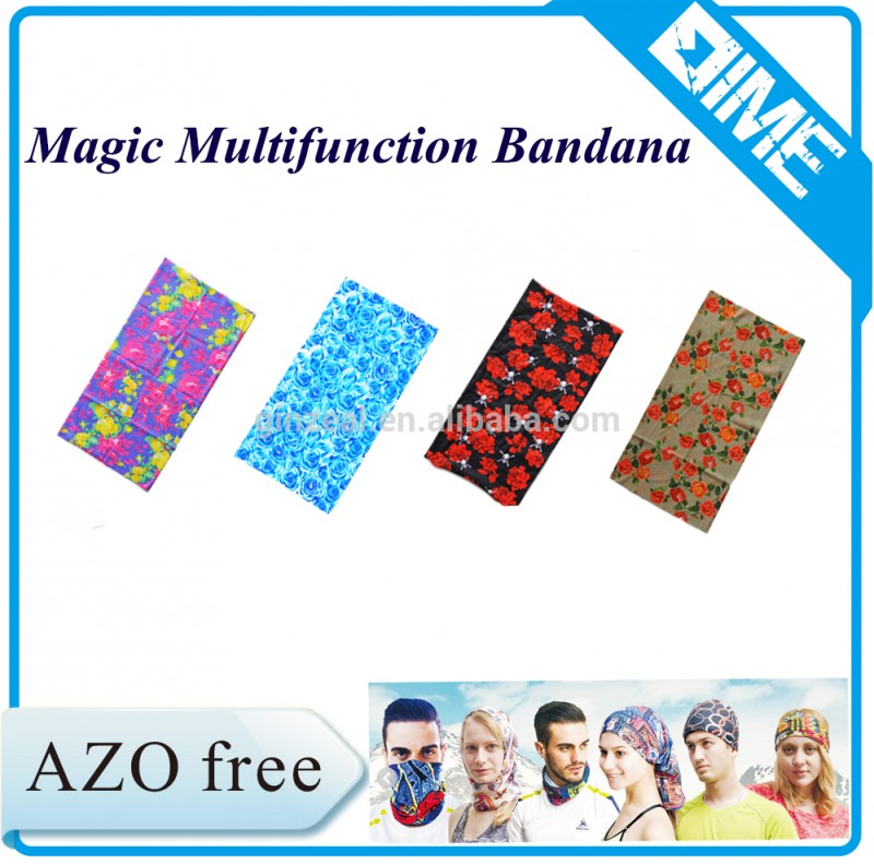 Muitifunctionalファッション太陽プルーフ花ファッションスカーフアウトドアスポーツ色バンダナ-バンダナ問屋・仕入れ・卸・卸売り