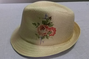 ファッションアクセサリー帽子自然な色の花の印刷された-バレッタ問屋・仕入れ・卸・卸売り