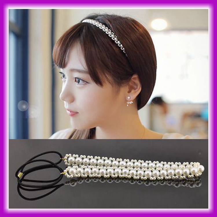 2016ファンシー女性手作りパール新しいデザインヘアバンド-ヘアリボン問屋・仕入れ・卸・卸売り