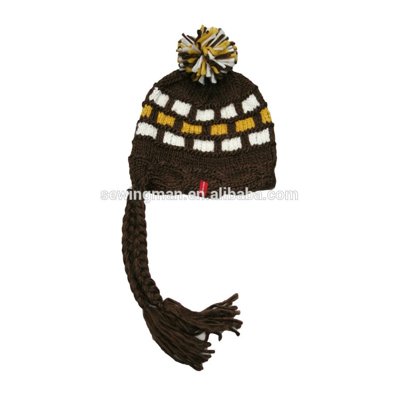 冬のアクリルニットかぎ針編みパターンの帽子ブレード付き耳覆い-イヤーマフ問屋・仕入れ・卸・卸売り