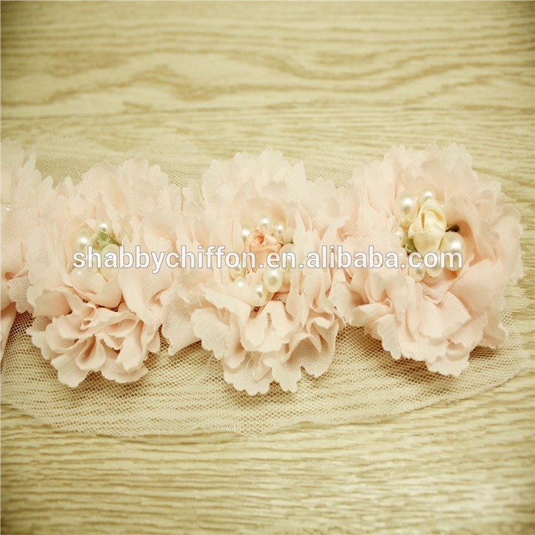 2.5" シフォンパールの花センター/造花/新製品-その他ヘッドウエア問屋・仕入れ・卸・卸売り