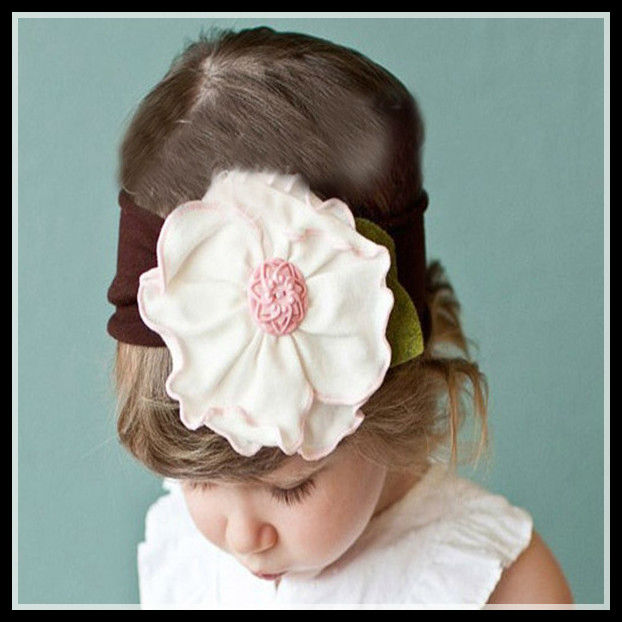 女の赤ちゃんのよちよち歩きの幼児の綿の花のヘッドバンドパターンの帽子ヘアバンド-ヘアリボン問屋・仕入れ・卸・卸売り