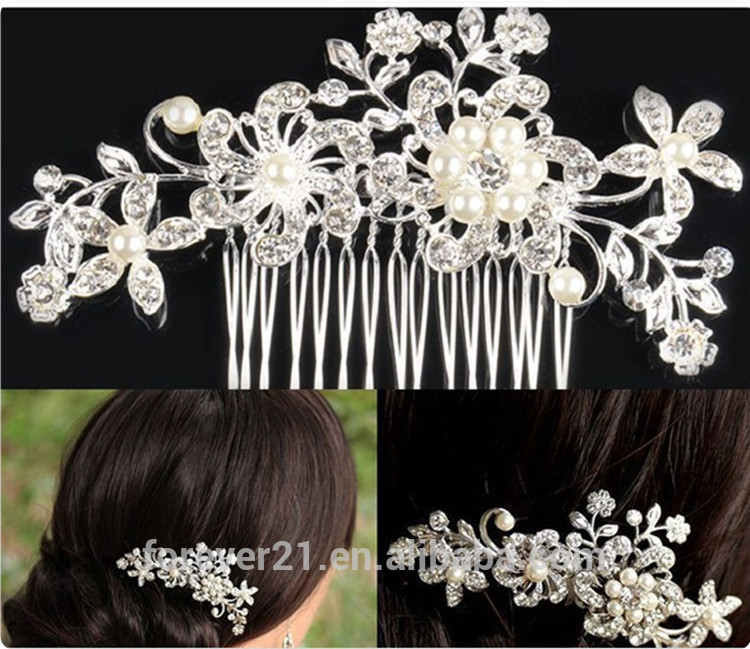 >>> 2015熱い販売の金属のラインストーンクリスタルブライダルhiarアクセサリー/結婚式のヘアアクセサリー/-ヘアコーム問屋・仕入れ・卸・卸売り