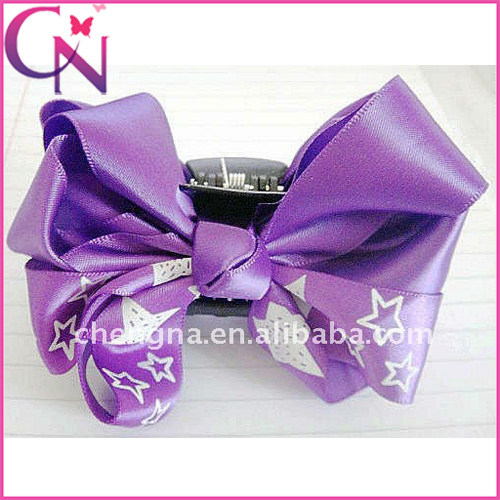 大人プリントファッションで髪の弓の毛の爪( cnhbw- 11- 065)-ヘアクロー問屋・仕入れ・卸・卸売り