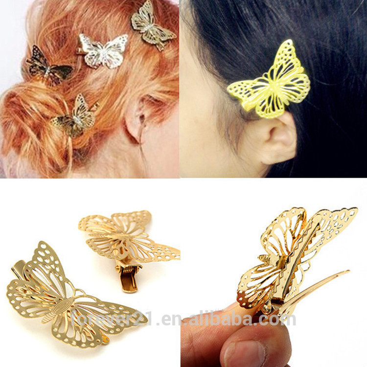 >> 結晶蝶ミニの髪の爪クリップ蝶のヘアクリップヘアクリップ/-ヘアピン問屋・仕入れ・卸・卸売り