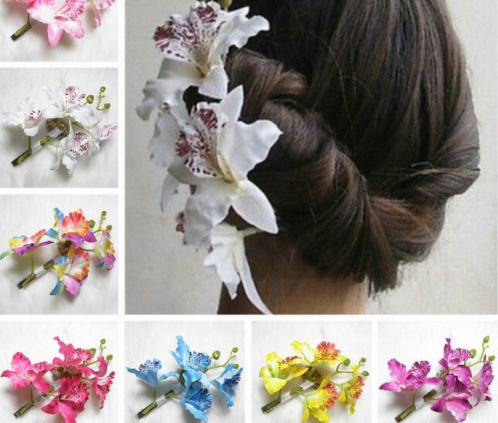 韓国の結婚式の髪アクセサリー、 フラワーデザインヘアピン、 蛾蘭の髪の宝石-ヘアピン問屋・仕入れ・卸・卸売り