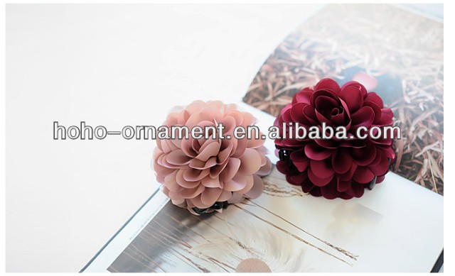 アクリルの毛の爪シフォン花付ファッションヘアジュエリー-ヘアクロー問屋・仕入れ・卸・卸売り