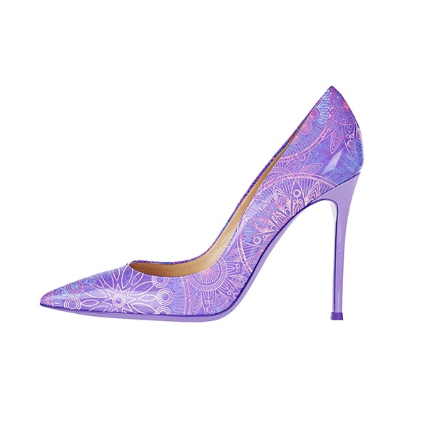 カスタマイズされたイタリアスタイル紫色の女の子パンプス女性の靴でかかとより大きなサイズ12センチパンプス-フォーマルシューズ問屋・仕入れ・卸・卸売り