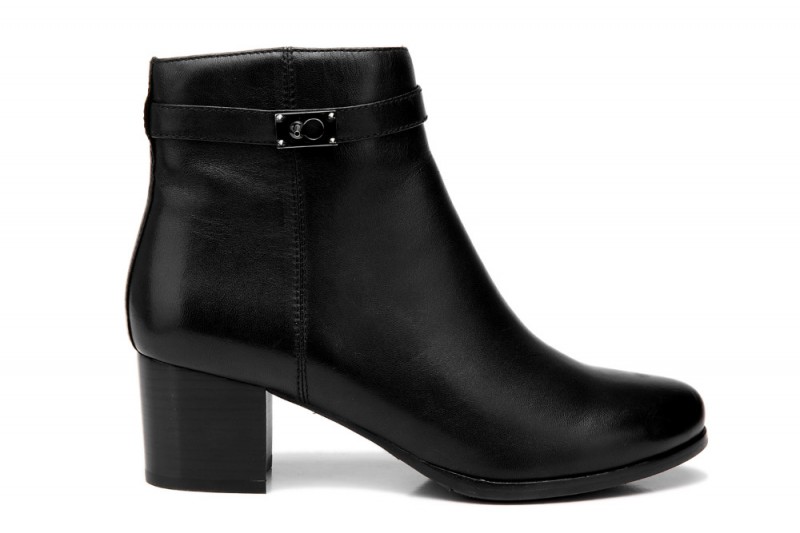 新しい秋2015/冬季シンプルな黒の女性の足首のブーツのファッション本革の女性の低いかかとの靴-革靴問屋・仕入れ・卸・卸売り