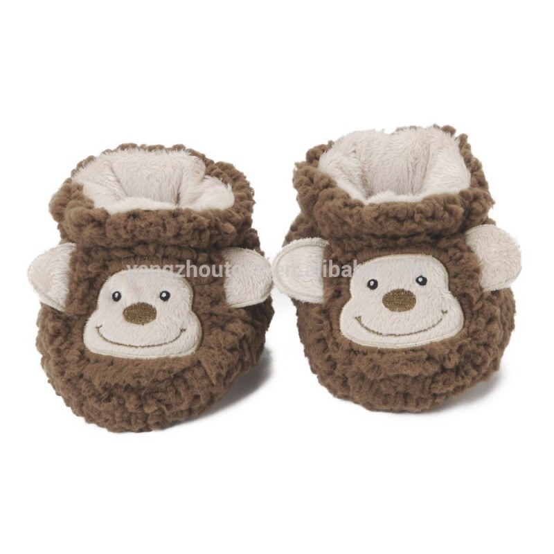 ホット販売ブラウン猿動物形のぬいぐるみスリッパ赤ちゃん幼児ブーティ柔らかいソール-スリッパ問屋・仕入れ・卸・卸売り