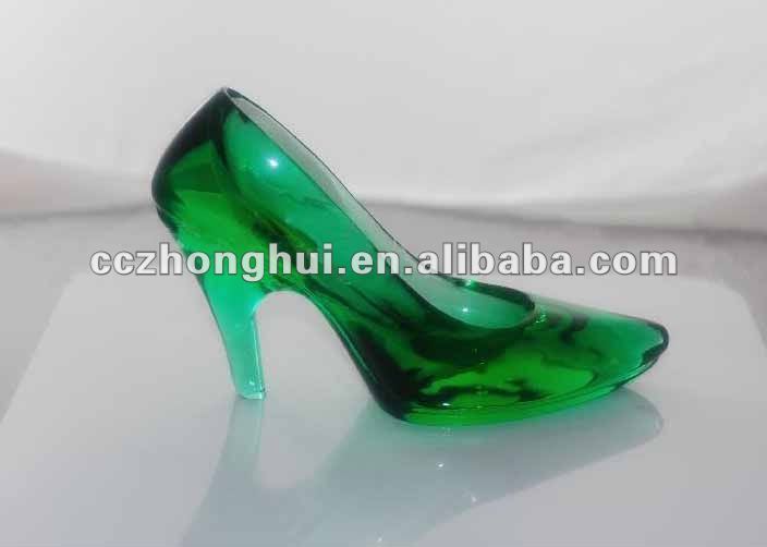 緑の色美しいクリスタル靴の装飾-フォーマルシューズ問屋・仕入れ・卸・卸売り