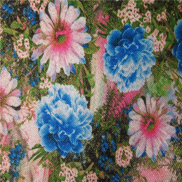2015新しい花の印刷デザインのファブリック靴を作るために、 sandle女性の( パラzapatostelas)-靴用生地問屋・仕入れ・卸・卸売り