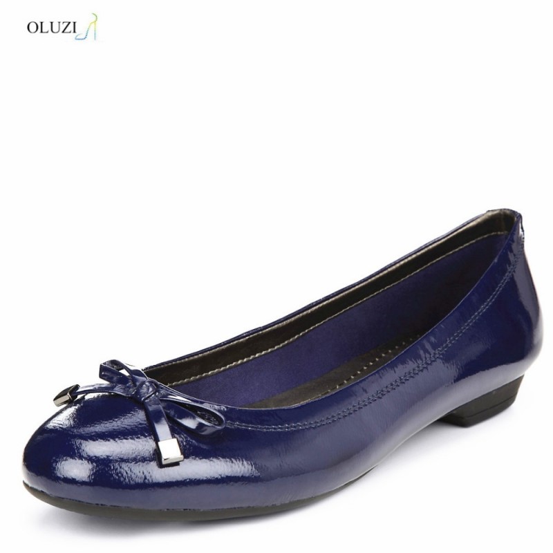 OLNF001 2014新しい付属女性パテントレザーフラットドレスシューズ女性フラットシューズで蝶の装飾-フォーマルシューズ問屋・仕入れ・卸・卸売り