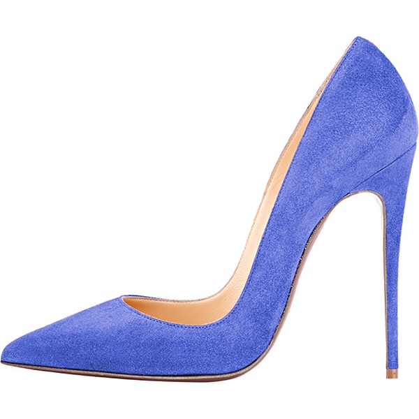 新しい女性靴2015鉛筆高ヒール royalblue スエード中国パンプス-問屋・仕入れ・卸・卸売り