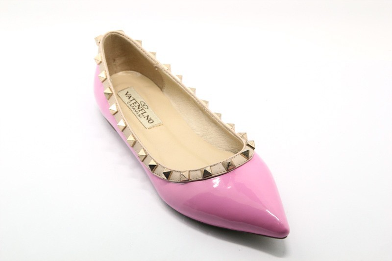 ファッションレディースフラットシューズピンクいるピラミッド装飾的な、 yj1501297靴-フォーマルシューズ問屋・仕入れ・卸・卸売り
