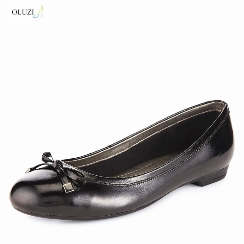 OLZP003卸売靴レディーファッションラウンドつま先パテントレザーアッパー女性の平らな靴ラバーアウトソールレディシューズ2016フラット-フォーマルシューズ問屋・仕入れ・卸・卸売り