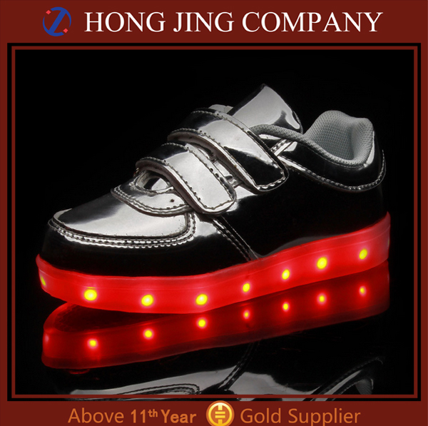クール金属色キッズled靴、led子供靴、ledシューズキッズ-スポーツシューズ問屋・仕入れ・卸・卸売り