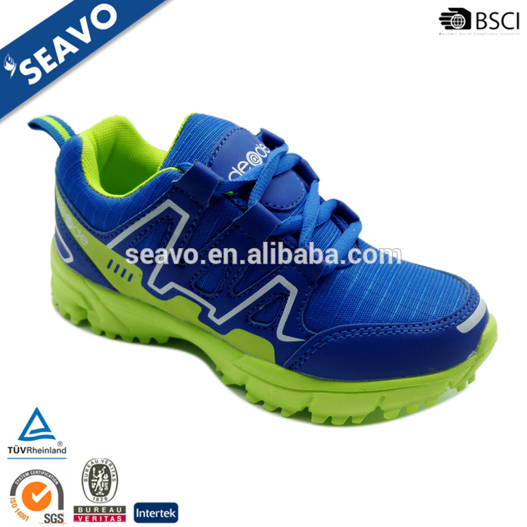 Seavo 2016ファッションレースアップスタイルpuプリント安いevaソール子供ブルースポーツ靴-問屋・仕入れ・卸・卸売り