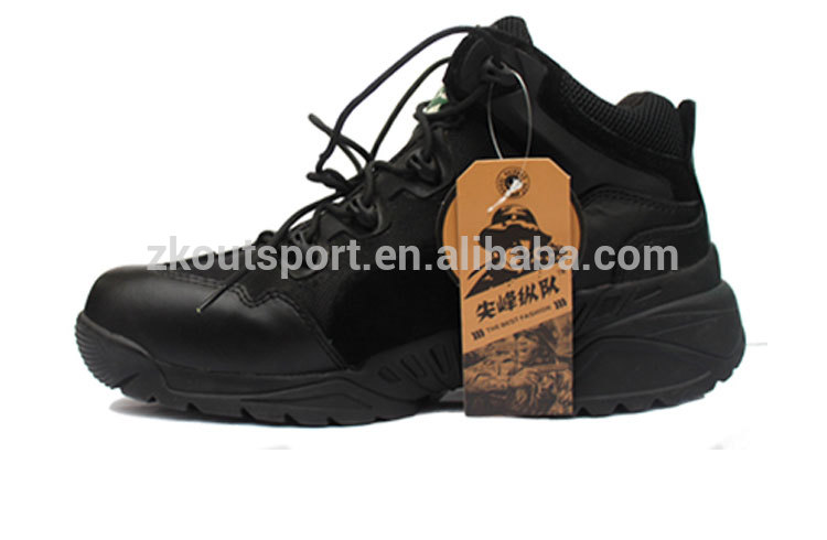 耐久性のある防水工場最高品質の黒革のハイキングブーツブーツの軍隊の軍事工場出荷時の価格と-革靴問屋・仕入れ・卸・卸売り