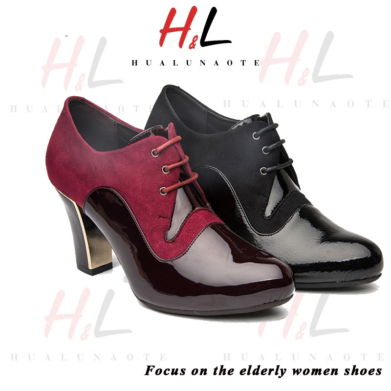 トップ品質アリババ繊維靴レース革足首つま先女性ブロックヒールファッションブーツ-ブーツ問屋・仕入れ・卸・卸売り