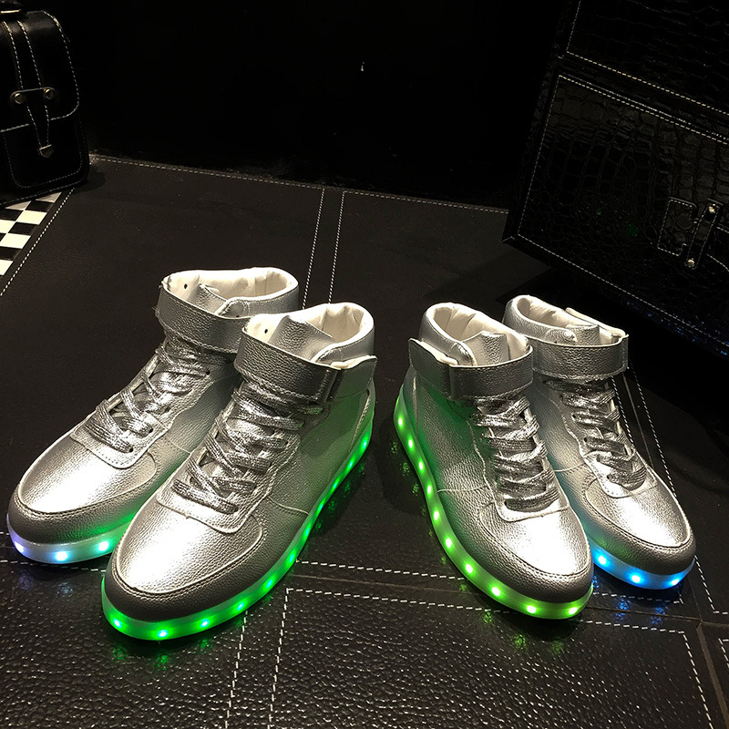 2016最新卸売カスタム led大人ライトアップ lumineuse カップル カジュアル革の男性の靴女性chaussure led靴-問屋・仕入れ・卸・卸売り