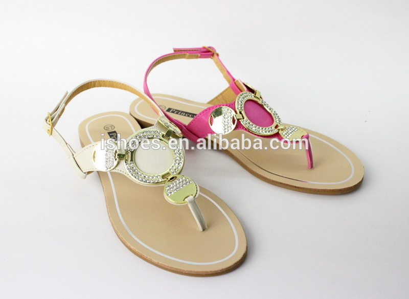 新しい夏のファッションdesign2015ladi皮ひものサンダルフラット-サンダル問屋・仕入れ・卸・卸売り