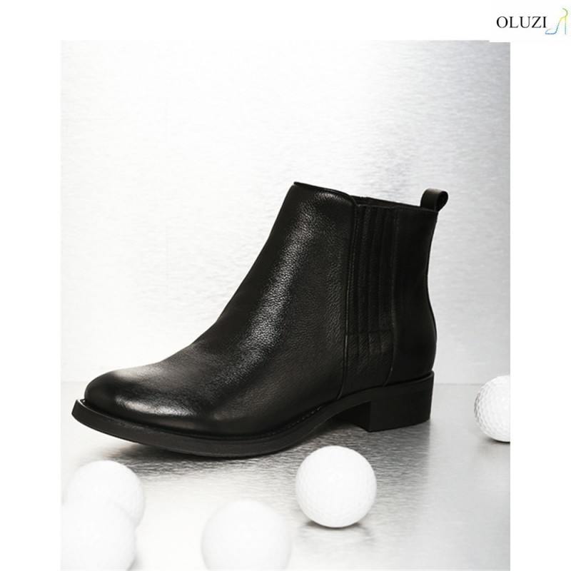 OLZB24工場直接供給最新デザイン革の靴低ブロック ヒール ブーツ用レディース-問屋・仕入れ・卸・卸売り