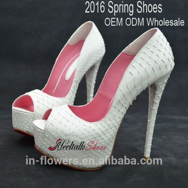 最高品質のヘビの皮のハイヒールのプラットフォームサンダル美しい2016スリムかかとのドレスシューズ-サンダル問屋・仕入れ・卸・卸売り