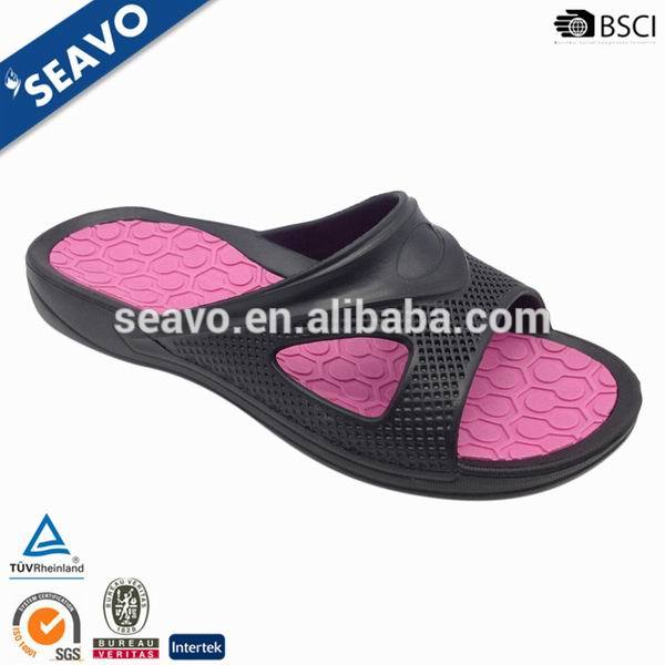 Seavo 2016新しい設計へ加熱されたマッサージ中国女性ピンクevaスリッパ-クロックス問屋・仕入れ・卸・卸売り
