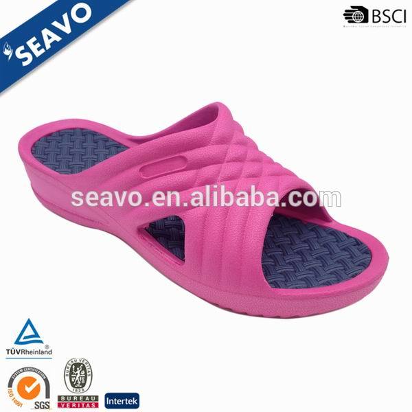 Seavo 2016新しいモデルフラット女性桃静かな屋内柔らかいevaスリッパ-クロックス問屋・仕入れ・卸・卸売り