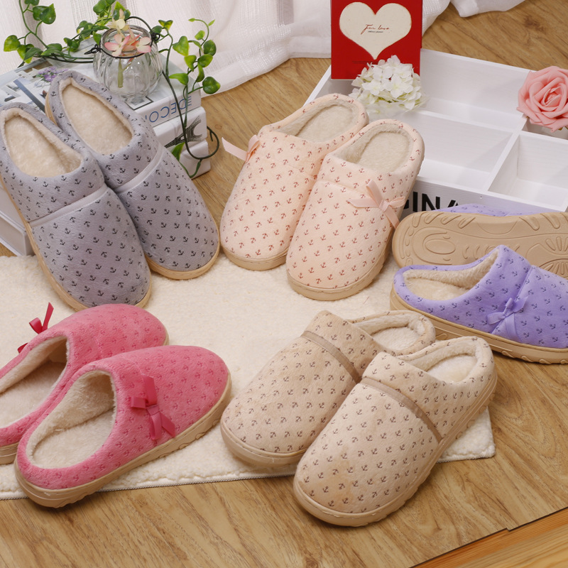 最高の暖かい屋内綿のスリッパ冬のスリッパ用キャンディカラー-スリッパ問屋・仕入れ・卸・卸売り