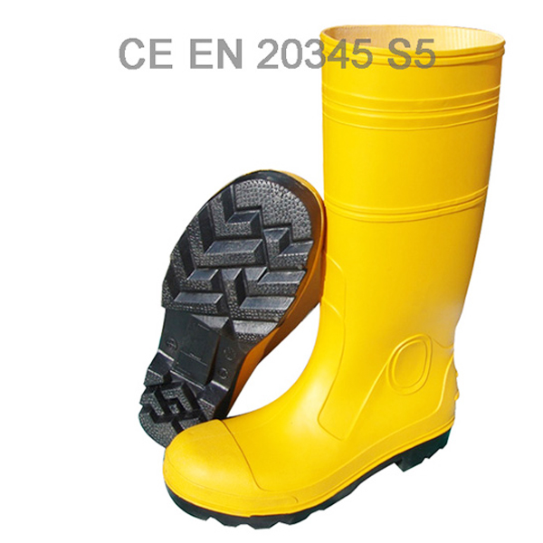 黄色のpvc中国工場業界の安全靴-レインブーツ問屋・仕入れ・卸・卸売り