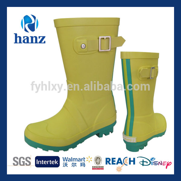 新しい女の子黄色マット子供かわいいhalfwelliesラバーレインブーツ-レインブーツ問屋・仕入れ・卸・卸売り
