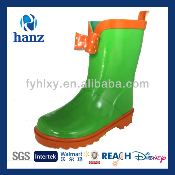 安い2014年新しいかわいい女の子の蝶緑の子供wellintonブーツwellies-レインブーツ問屋・仕入れ・卸・卸売り