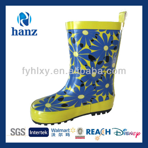2014 cheap cute yellow daisy kids gumboots-レインブーツ問屋・仕入れ・卸・卸売り