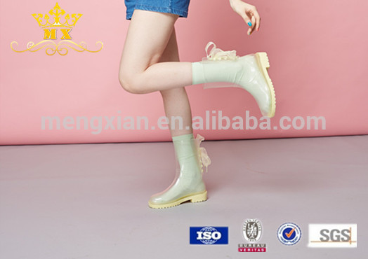 新しいデザイン2015膝ラバーレインブーツ女性のための-レインブーツ問屋・仕入れ・卸・卸売り