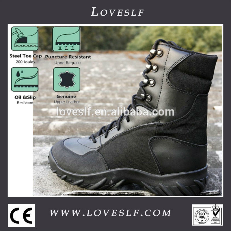 黒ホットloveslfレザー軍事ブーツ戦術的なブーツ軍の靴-安全靴問屋・仕入れ・卸・卸売り