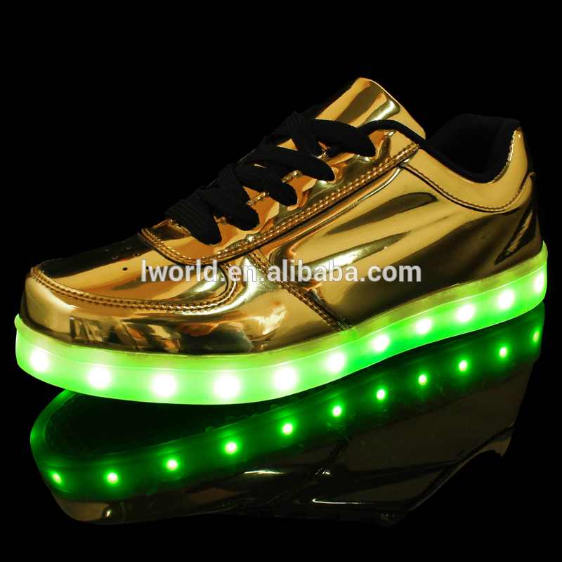 カラフルな靴ledライトshineingゴールド&シルバー大人充電式led靴-カジュアルシューズ問屋・仕入れ・卸・卸売り