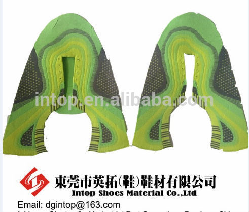靴上部のランニングシューズ3d熱い- 販売ヴァンプフライ編み物ヴァンプグレー緑の色-アッパー問屋・仕入れ・卸・卸売り