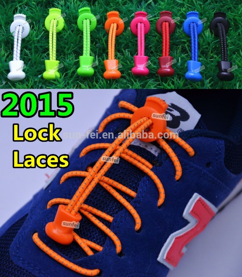 (50ひも色) のプロモーションロック~2015ひも、 単穴ロックスタイルshoelaces~custom弾性ロック付き伸縮靴ひも-靴ひも問屋・仕入れ・卸・卸売り