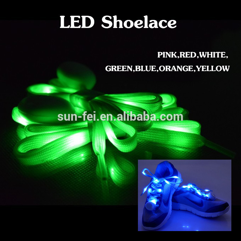 Ledライトアップshoelaces~flashヒップホップダンスパーティー用靴紐サイクリングハイキングskating~7色をご利用いただけ-シューズデコレーション問屋・仕入れ・卸・卸売り